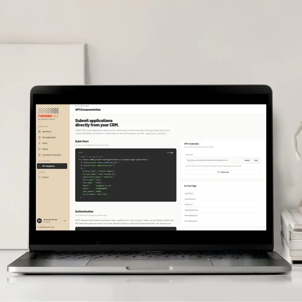 Meet the New Introducer Portal | Funding Alternative